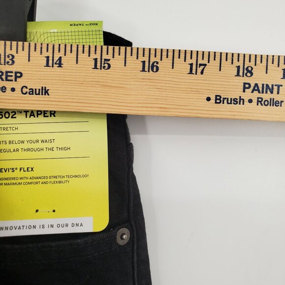 Levi's Flex Stretch 502 Taper Jeans Denim Pants Men Size 31 x 32 NWT Black - Picture 13 of 15